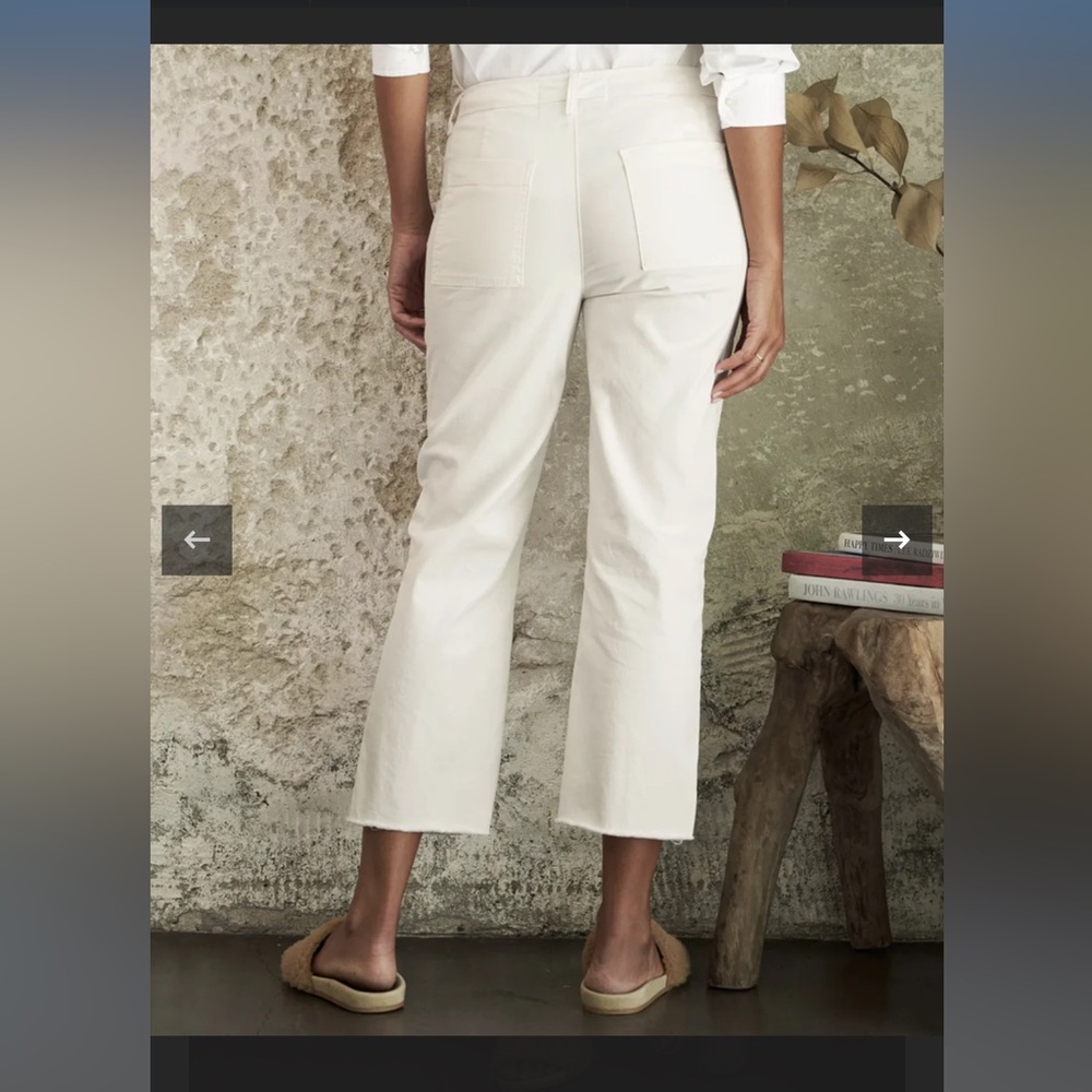 Frank & Eileen Blackstone Utility Pant in Chalk Women's 12 - Picture 7 of 7